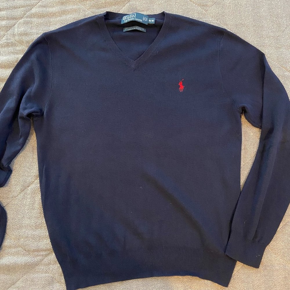 Polo V-Neck Sweater